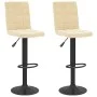 Küchenhocker 2 Stück in cremefarbenem Samtstoff von , Küchenhocker - Ref: Foro24-335762, Preis: 130,92 €, Rabatt: %