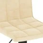 Küchenhocker 2 Stück in cremefarbenem Samtstoff von , Küchenhocker - Ref: Foro24-335762, Preis: 130,92 €, Rabatt: %