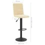 Küchenhocker 2 Stück in cremefarbenem Samtstoff von , Küchenhocker - Ref: Foro24-335762, Preis: 130,92 €, Rabatt: %