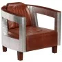 Sillon de aviador de cuero auténtico marrón de , Sillones - Ref: Foro24-247796, Precio: 525,04 €, Descuento: %