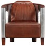 Sillon de aviador de cuero auténtico marrón de , Sillones - Ref: Foro24-247796, Precio: 533,37 €, Descuento: %