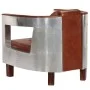 Sillon de aviador de cuero auténtico marrón de , Sillones - Ref: Foro24-247796, Precio: 525,04 €, Descuento: %
