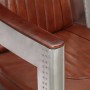 Sillon de aviador de cuero auténtico marrón de , Sillones - Ref: Foro24-247796, Precio: 533,37 €, Descuento: %