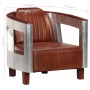 Sillon de aviador de cuero auténtico marrón de , Sillones - Ref: Foro24-247796, Precio: 533,37 €, Descuento: %