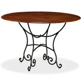 Mesa de comedor madera maciza de acacia acabado miel 120x76 cm de , Mesas de cocina y de comedor - Ref: Foro24-245642, Precio...