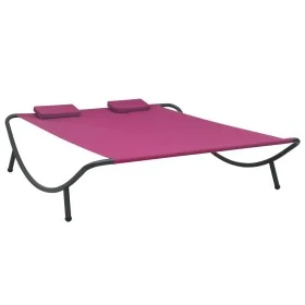 Tumbona de exterior de tela rosa de vidaXL, Camas para exteriores - Ref: Foro24-313532, Precio: 108,16 €, Descuento: %