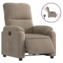 Electric reclining armchair in gray taupe microfiber fabric by , Armchairs - Ref: Foro24-3204915, Price: 296,21 €, Discount: %