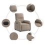 Sillón reclinable eléctrico tela de microfibra gris taupe de , Sillones - Ref: Foro24-3204915, Precio: 286,52 €, Descuento: %