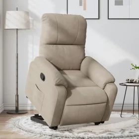 Sillón reclinable elevable tela de microfibra gris taupe de , Sillones - Ref: Foro24-3204929, Precio: 328,65 €, Descuento: %