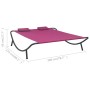 Tumbona de exterior de tela rosa de vidaXL, Camas para exteriores - Ref: Foro24-313532, Precio: 109,92 €, Descuento: %