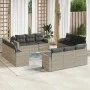 Garden sofa set 12 pieces and gray synthetic rattan cushions by , Modular outdoor sofas - Ref: Foro24-3251109, Price: 966,69 ...
