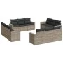 Garden sofa set 12 pieces and gray synthetic rattan cushions by , Modular outdoor sofas - Ref: Foro24-3251109, Price: 966,69 ...