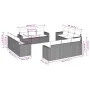 Garden sofa set 12 pieces and gray synthetic rattan cushions by , Modular outdoor sofas - Ref: Foro24-3251109, Price: 966,69 ...