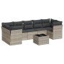 Set de sofás de jardín 8 pzas y cojines ratán sintético gris de , Conjuntos de jardín - Ref: Foro24-3217292, Precio: 574,17 €...