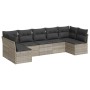 Set de sofás de jardín 7 pzas con cojines ratán PE gris claro de , Conjuntos de jardín - Ref: Foro24-3217432, Precio: 448,22 ...
