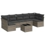 Set de sofás de jardín 8 pzas y cojines ratán sintético gris en Conjuntos de jardín | Comprar online en Foru.es