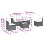 Set de sofás de jardín 6 pzas y cojines ratán sintético gris de , Conjuntos de jardín - Ref: Foro24-3217362, Precio: 409,54 €...
