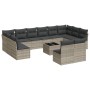 Set sofás de jardín con cojines 13 piezas ratán sintético gris de , Conjuntos de jardín - Ref: Foro24-3218382, Precio: 882,11...