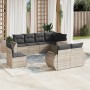 Set de sofás de jardín 8 pzas y cojines ratán sintético gris de , Conjuntos de jardín - Ref: Foro24-3253979, Precio: 621,88 €...