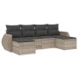 Set de sofás de jardín 6 pzas y cojines ratán sintético gris de , Conjuntos de jardín - Ref: Foro24-3254059, Precio: 387,82 €...