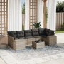 Set de sofás de jardín 8 pzas y cojines ratán sintético gris de , Conjuntos de jardín - Ref: Foro24-3254679, Precio: 574,59 €...