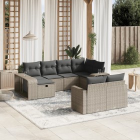Set sofás jardín 10 pzas con cojines ratán sintético gris claro de , Conjuntos de jardín - Ref: Foro24-3266242, Precio: 614,9...