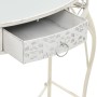 Mesa auxiliar estilo francés metal 82x39x76 cm blanca en Mesas auxiliares | Comprar online en Foru.es
