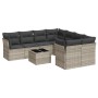 Set muebles jardín 9 pzas y cojines ratán sintético gris claro de , Conjuntos de jardín - Ref: Foro24-3217322, Precio: 622,53...