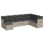 Set de sofás de jardín 8 pzas y cojines ratán sintético gris de , Conjuntos de jardín - Ref: Foro24-3218052, Precio: 539,09 €...