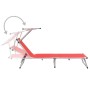 Tumbonas plegables con techo 2 uds aluminio y textilene rojo de vidaXL, Tumbonas - Ref: Foro24-312459, Precio: 239,36 €, Desc...