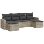 Set de sofás de jardín 6 pzas y cojines ratán sintético gris de , Sofás modulares de exterior - Ref: Foro24-3251659, Precio: ...