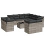 Set de sofás de jardín 12 pzas y cojines ratán sintético gris de , Conjuntos de jardín - Ref: Foro24-3218522, Precio: 920,42 ...