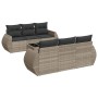 Set de sofás de jardín 7 pzas con cojines ratán PE gris claro de , Conjuntos de jardín - Ref: Foro24-3253449, Precio: 505,68 ...