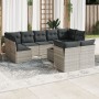 Set sofás jardín 10 pzas con cojines ratán sintético gris claro de , Conjuntos de jardín - Ref: Foro24-3218162, Precio: 662,1...