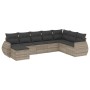 Set de sofás de jardín 8 pzas y cojines ratán sintético gris de , Conjuntos de jardín - Ref: Foro24-3254099, Precio: 552,79 €...