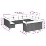 Set sofás de jardín con cojines 13 piezas ratán sintético gris de , Conjuntos de jardín - Ref: Foro24-3218452, Precio: 899,49...