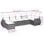 Set de sofás de jardín 7 pzas con cojines ratán PE gris claro de , Conjuntos de jardín - Ref: Foro24-3254019, Precio: 515,24 ...