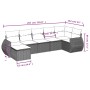 Set de sofás de jardín 7 pzas con cojines ratán PE gris claro de , Conjuntos de jardín - Ref: Foro24-3254019, Precio: 505,09 ...