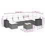 Set de sofás de jardín 8 pzas y cojines ratán sintético gris de , Conjuntos de jardín - Ref: Foro24-3255229, Precio: 555,62 €...