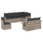 Set de sofás de jardín 8 pzas y cojines ratán sintético gris de , Conjuntos de jardín - Ref: Foro24-3220441, Precio: 596,22 €...