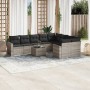 Set sofás jardín 10 pzas con cojines ratán sintético gris claro de , Conjuntos de jardín - Ref: Foro24-3219442, Precio: 655,7...