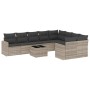 Set sofás jardín 10 pzas con cojines ratán sintético gris claro de , Conjuntos de jardín - Ref: Foro24-3219442, Precio: 655,7...