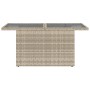 Mesa jardín superficie vidrio ratán PE gris claro 100x55x73 cm de , Mesas de jardín - Ref: Foro24-366183, Precio: 116,79 €, D...