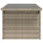 Mesa jardín superficie vidrio ratán PE gris claro 100x55x73 cm de , Mesas de jardín - Ref: Foro24-366183, Precio: 116,79 €, D...