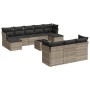 Set de sofás de jardín 11 pzas y cojines ratán sintético gris de , Conjuntos de jardín - Ref: Foro24-3218342, Precio: 716,15 ...