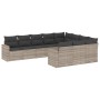 Set sofás jardín 10 pzas con cojines ratán sintético gris claro de , Conjuntos de jardín - Ref: Foro24-3219482, Precio: 696,0...