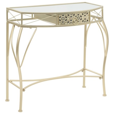 Mesa auxiliar estilo francés metal 82x39x76 cm dorada en Mesas auxiliares | Comprar online en Foru.es