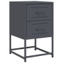 Mesita de noche acero gris antracita 36x39x60,5 cm de , Mesitas de noche - Ref: Foro24-846462, Precio: 74,33 €, Descuento: %