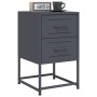 Mesita de noche acero gris antracita 36x39x60,5 cm de , Mesitas de noche - Ref: Foro24-846462, Precio: 74,33 €, Descuento: %