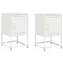 Mesitas de noche 2 unidades acero blanco 36x39x60,5 cm de , Mesitas de noche - Ref: Foro24-846457, Precio: 69,90 €, Descuento: %